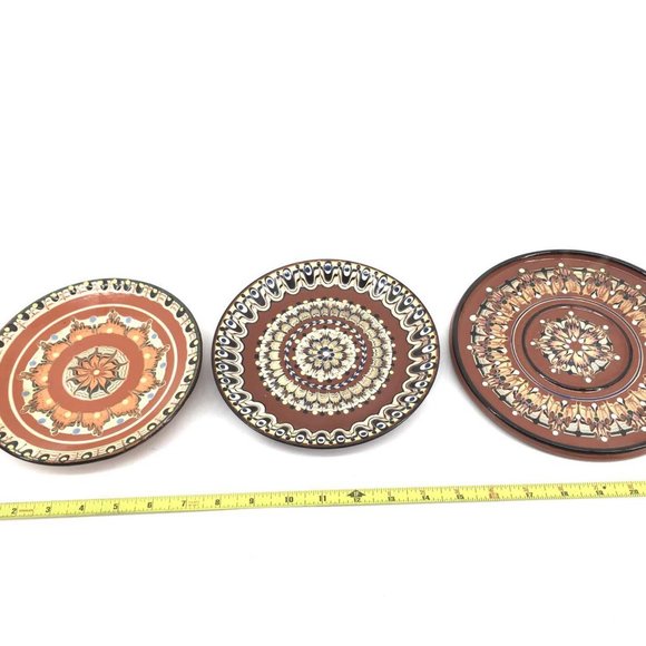 Vintage Bulgarian Pottery Handmade Troyan Redware Terracotta 11 pieces - Picture 9 of 10